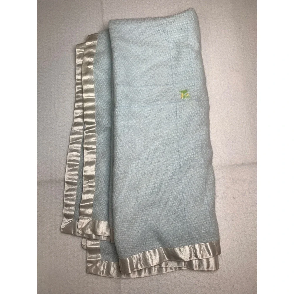 Vintage Handwoven The Three‎ Weavers Baby Blanket 100% Virgin Orlon Acrylic USA